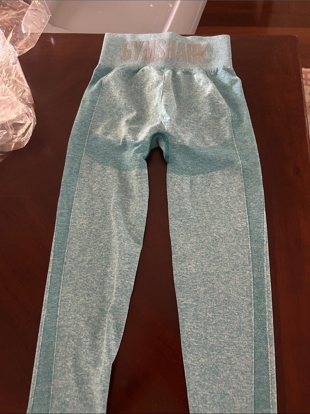 Gymshark Heather Aqua Seamless Leggings